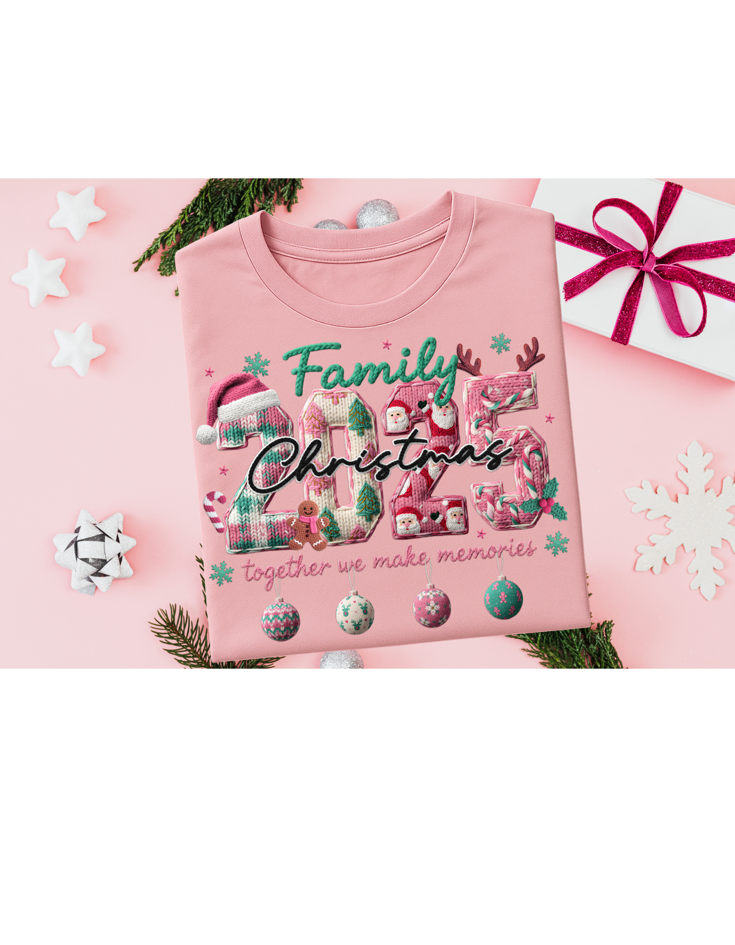 Pink Family Christmas